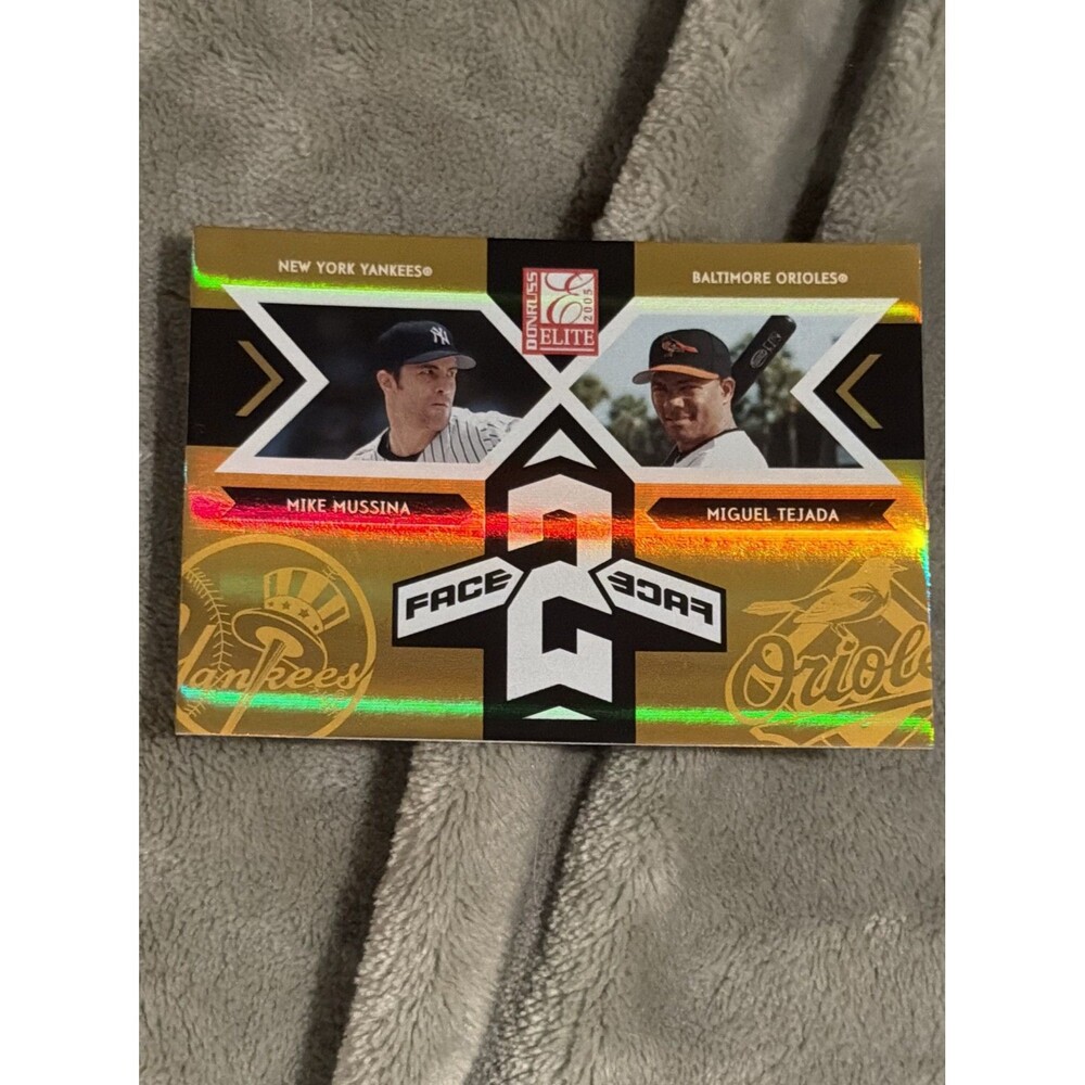 2005 Donruss Elite - Face 2 Face Miguel Tejada, Mike Mussina #FF-16 Gold /150